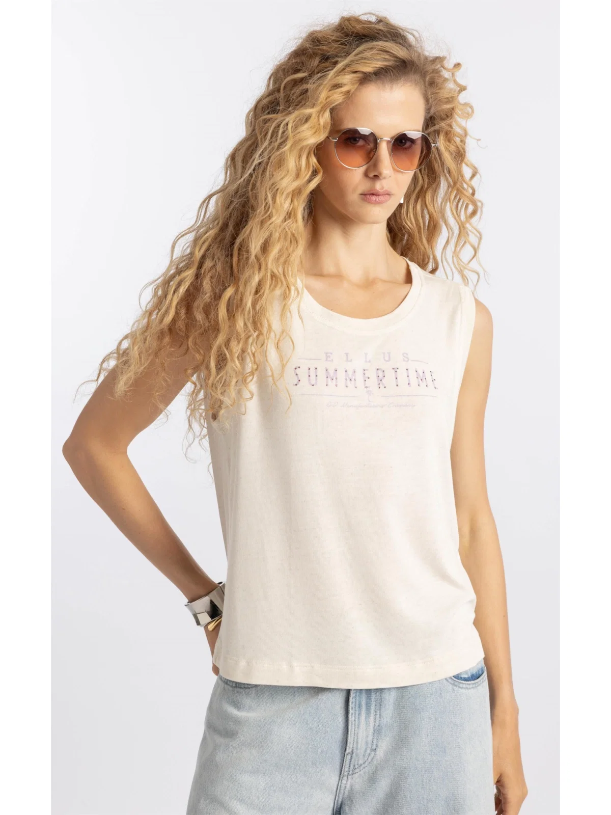Blusa Viscolinen Ellus Manufacturing Boyish Natural — imagem 1