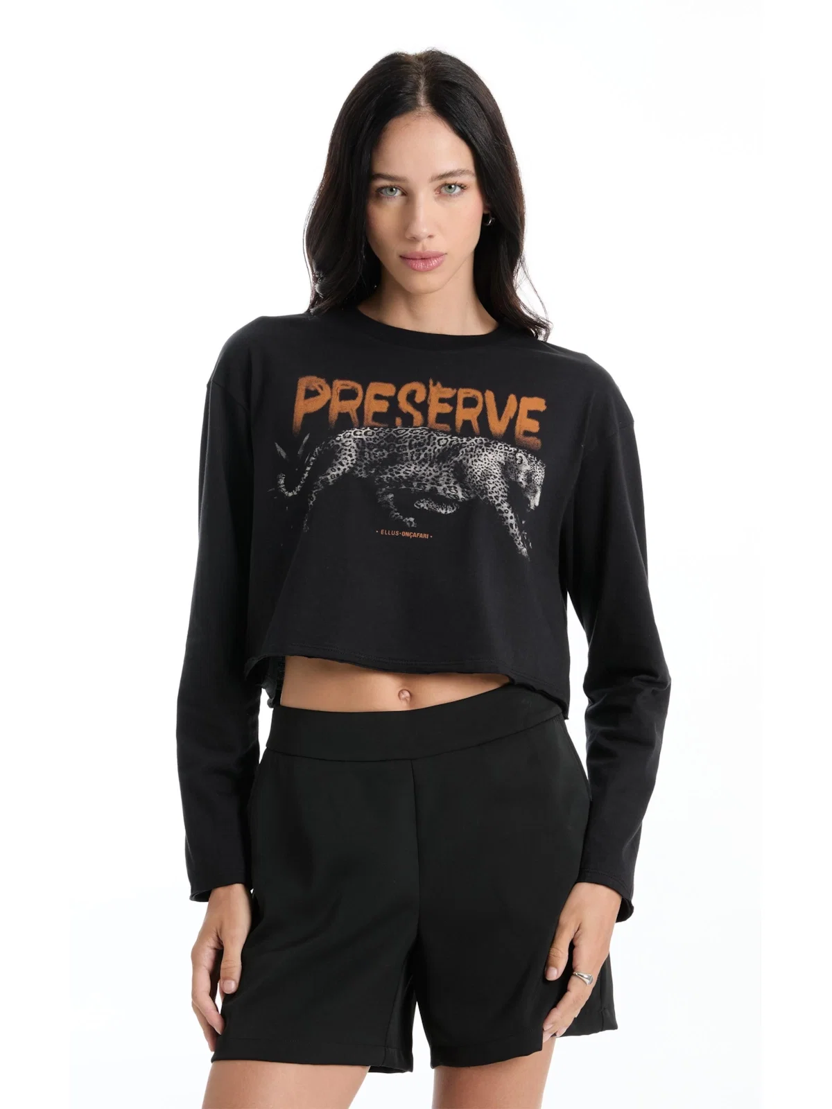 Blusa Preserve Onçafari Preto