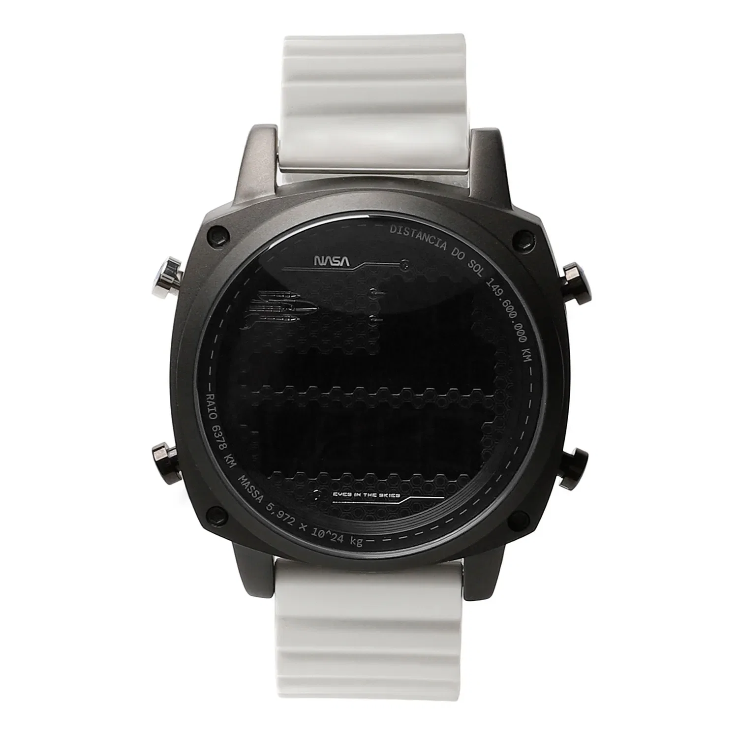 Relógio Digital Masculino Nasa Esportivo Branco