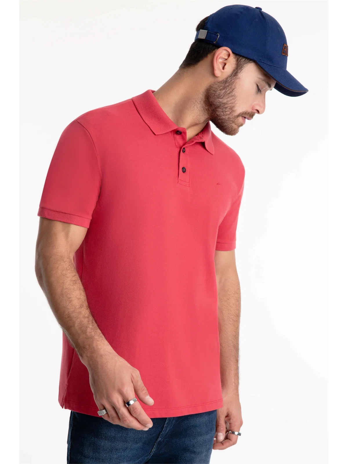 Polo Piquet Easa Classic Framboesa