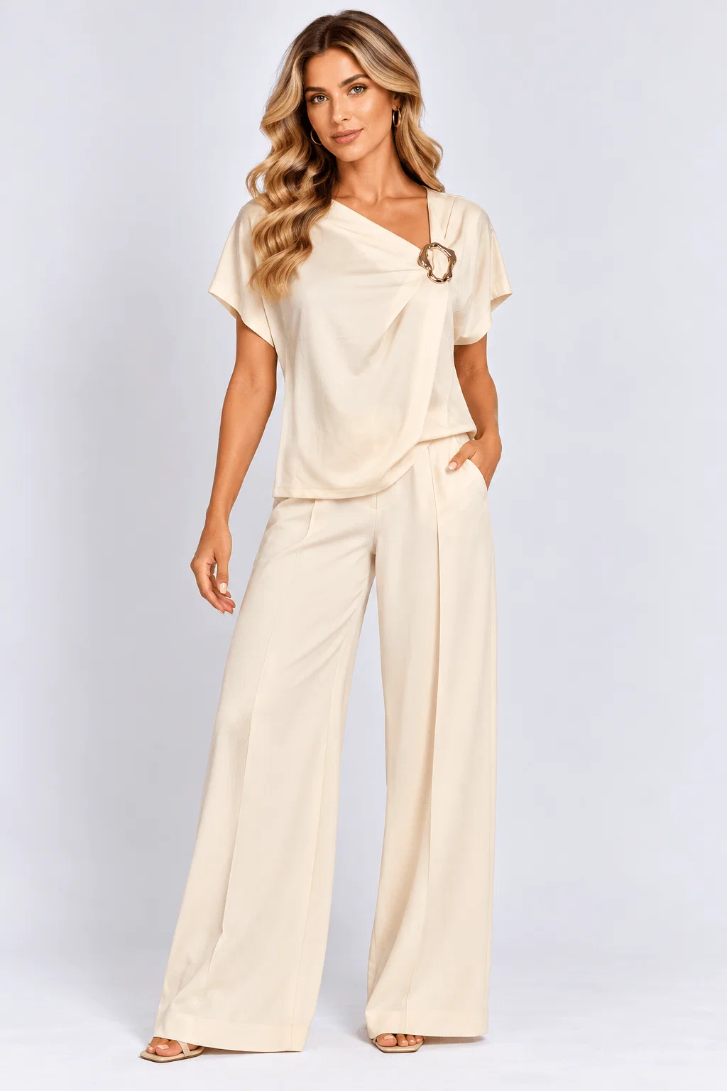 Blusa Ampla Decote Canoa - Amarelo Manteiga