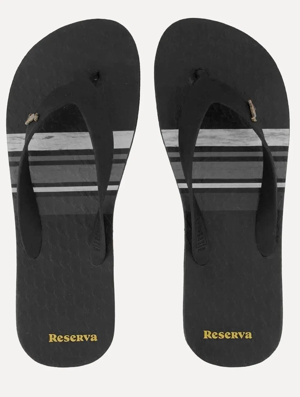 Chinelo Reserva Masculino Watercolor Stripe Preto