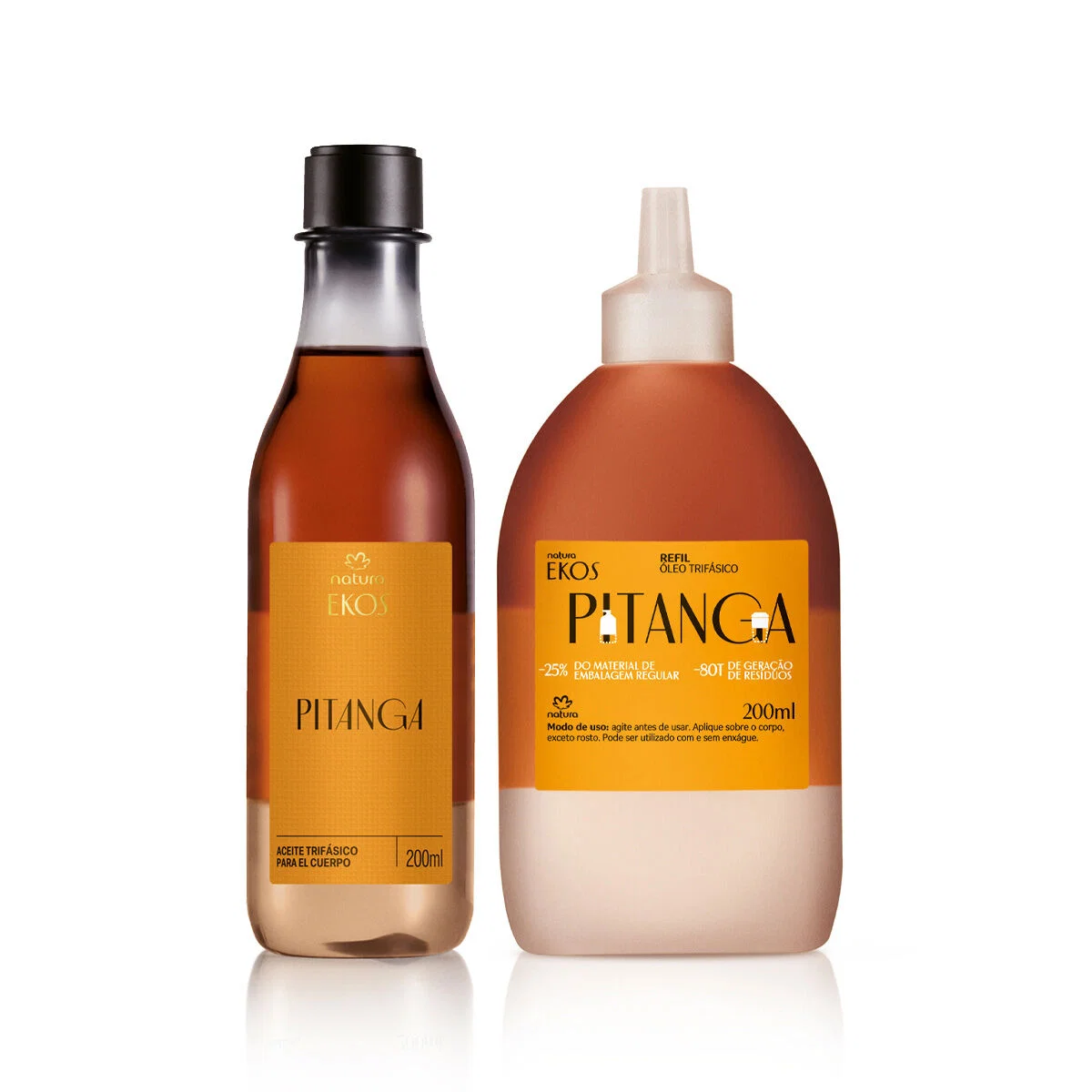 Kit Óleo Trifásico Desodorante Corporal Ekos Pitanga com Refil 200 ml