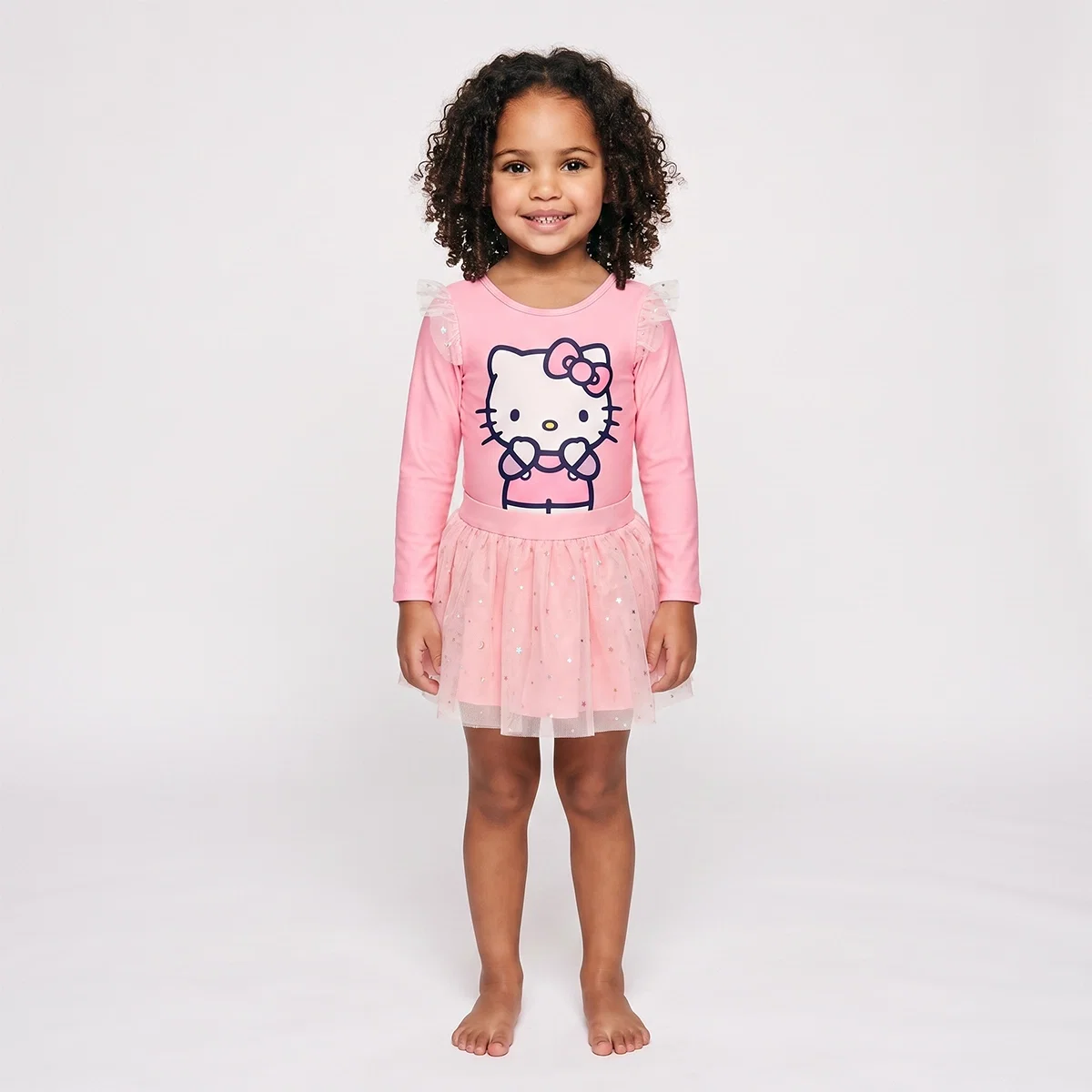 Shorts Saia Praia Kids Rosa Lycra Com Tule Proteção Uv 50+ Tip Top