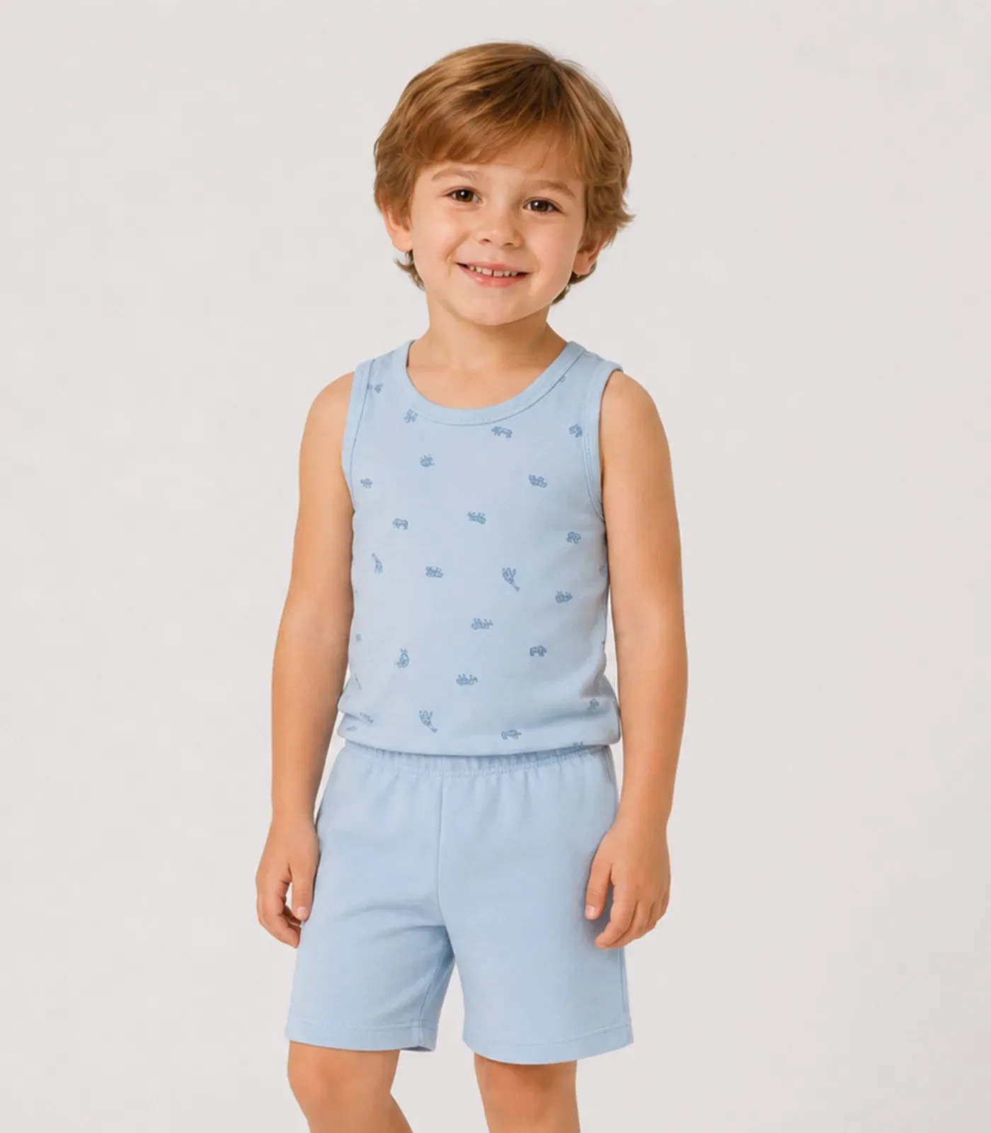 Conjunto Infantil Machão e Bermuda Select Azul