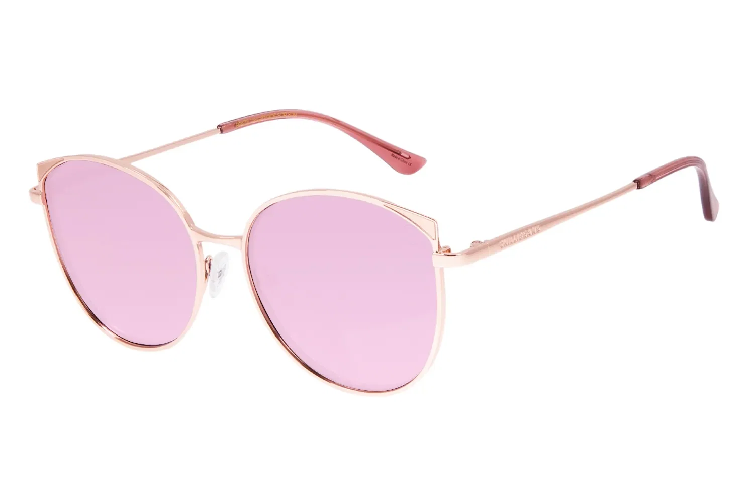 Óculos de Sol Feminino Chilli Beans Redondo Rosé Banhado a Ouro — imagem 1
