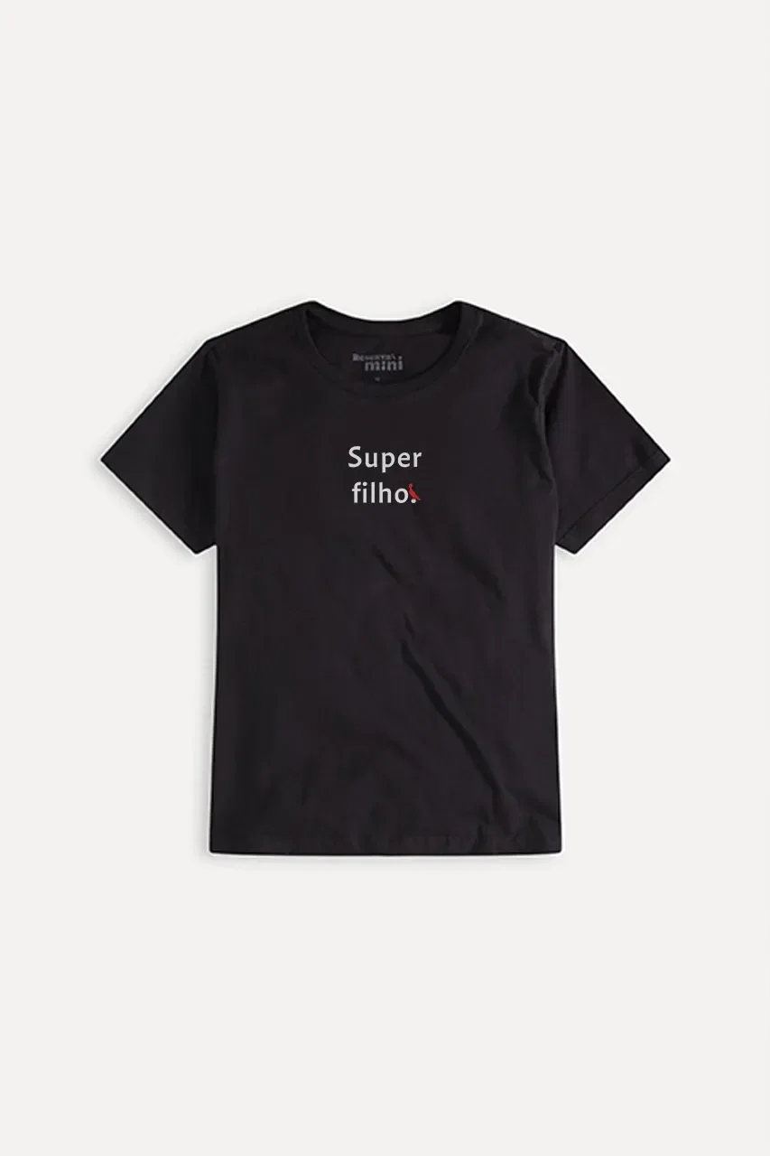 Camiseta Mini Estampada Super Filho