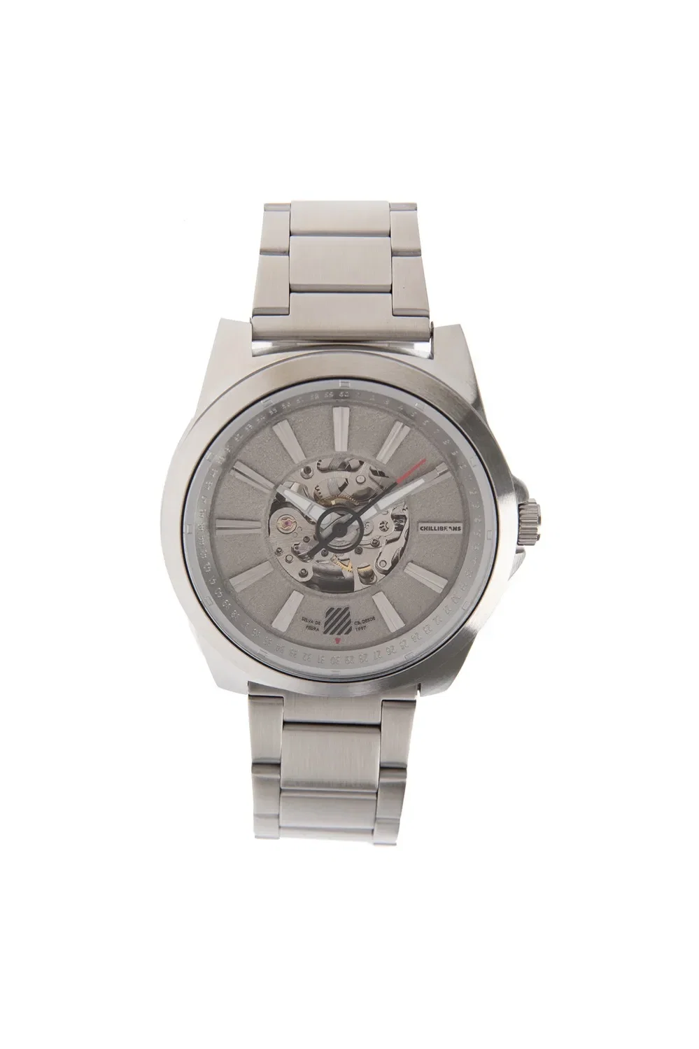Relógio Automático Masculino Chilli Beans Metal Prata