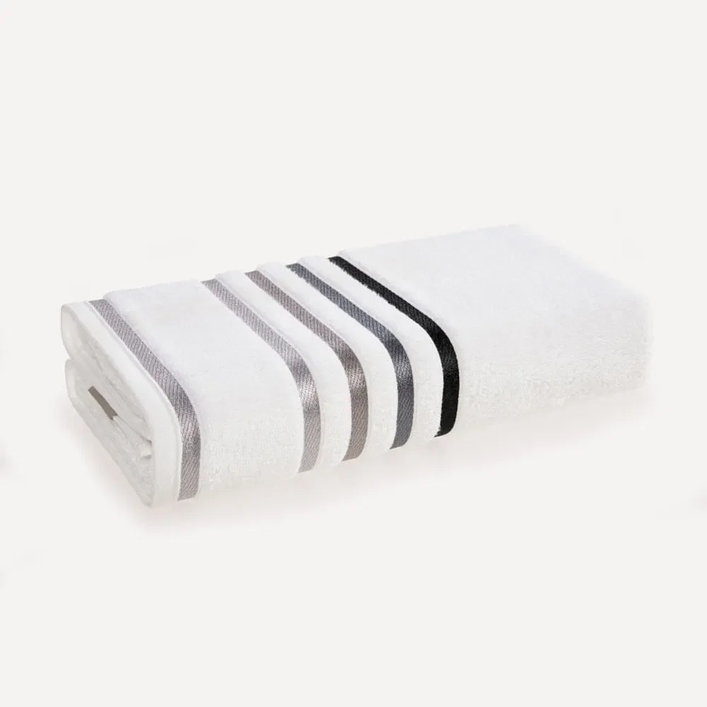 Toalha Banhão Karsten Fio Penteado Lumina Branco / Cinza