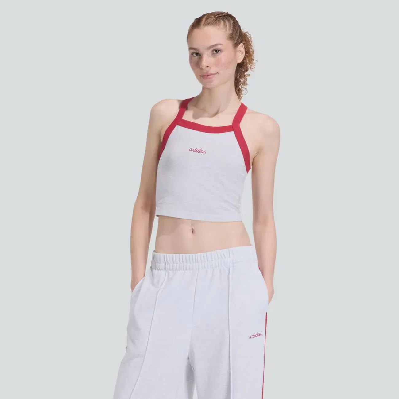 Blusa Cropped Adidas Bordado Feminina