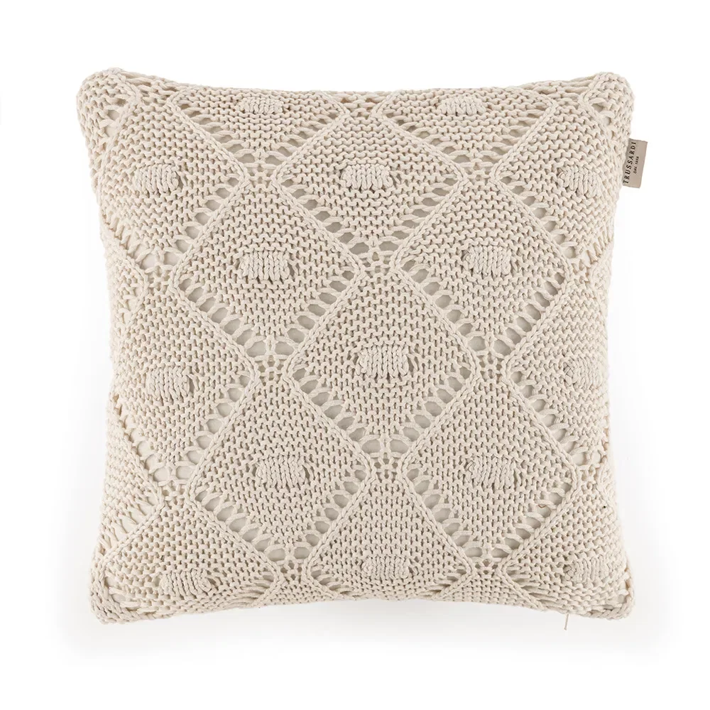 Almofada Tricot Giulia 100% Algodão Bege