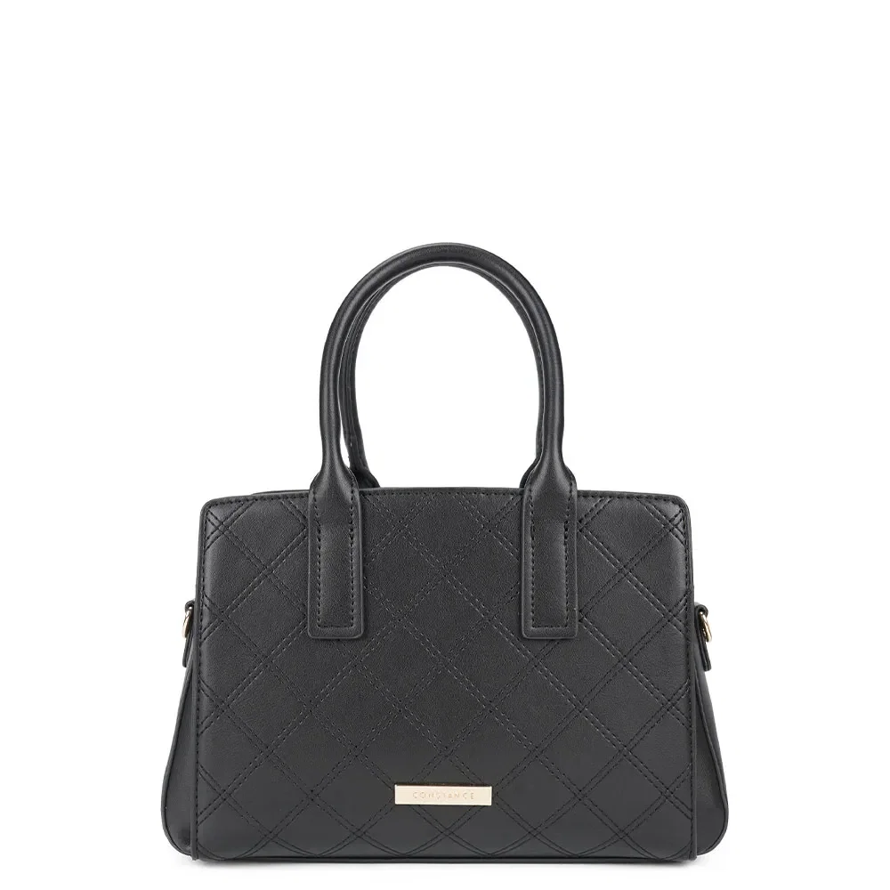 Bolsa Tote Matelassê Pespontada Preta — imagem 1