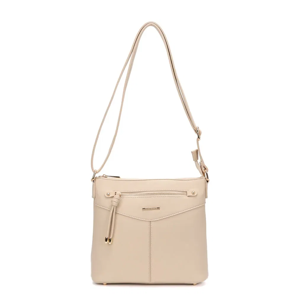 Bolsa Tiracolo Zíper Off White