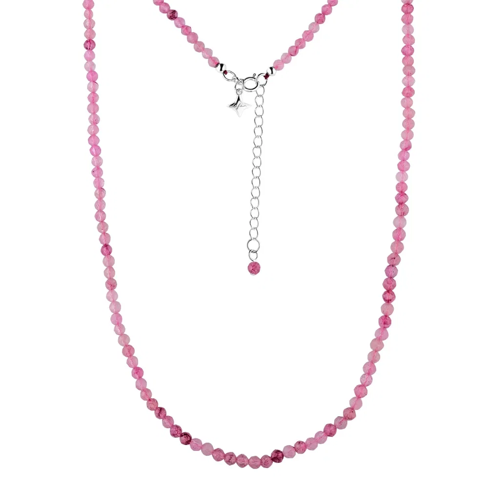 Colar Life Shambala em Prata 925 com Jade Rosa, 50cm — imagem 1