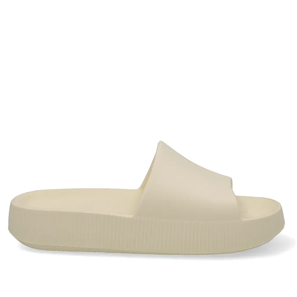 Chinelo Slide Amarelo Claro Poofy Plataforma Eva