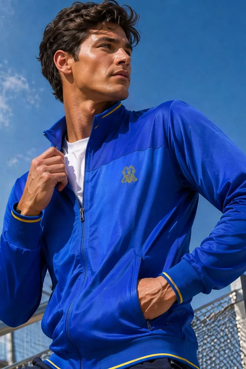 Jaqueta Esportiva Helanca Polo Wear Azul Médio