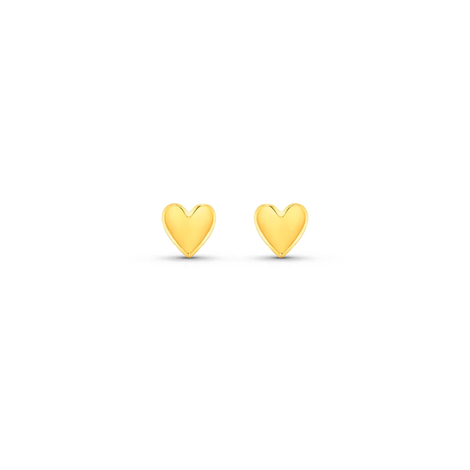 Brinco Life Petit Coração Prata Banho Ouro Amarelo