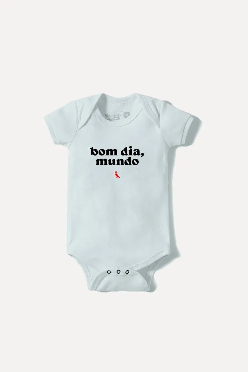 Body RESERVA MINI Bebê Bom Dia Mundo — imagem 1