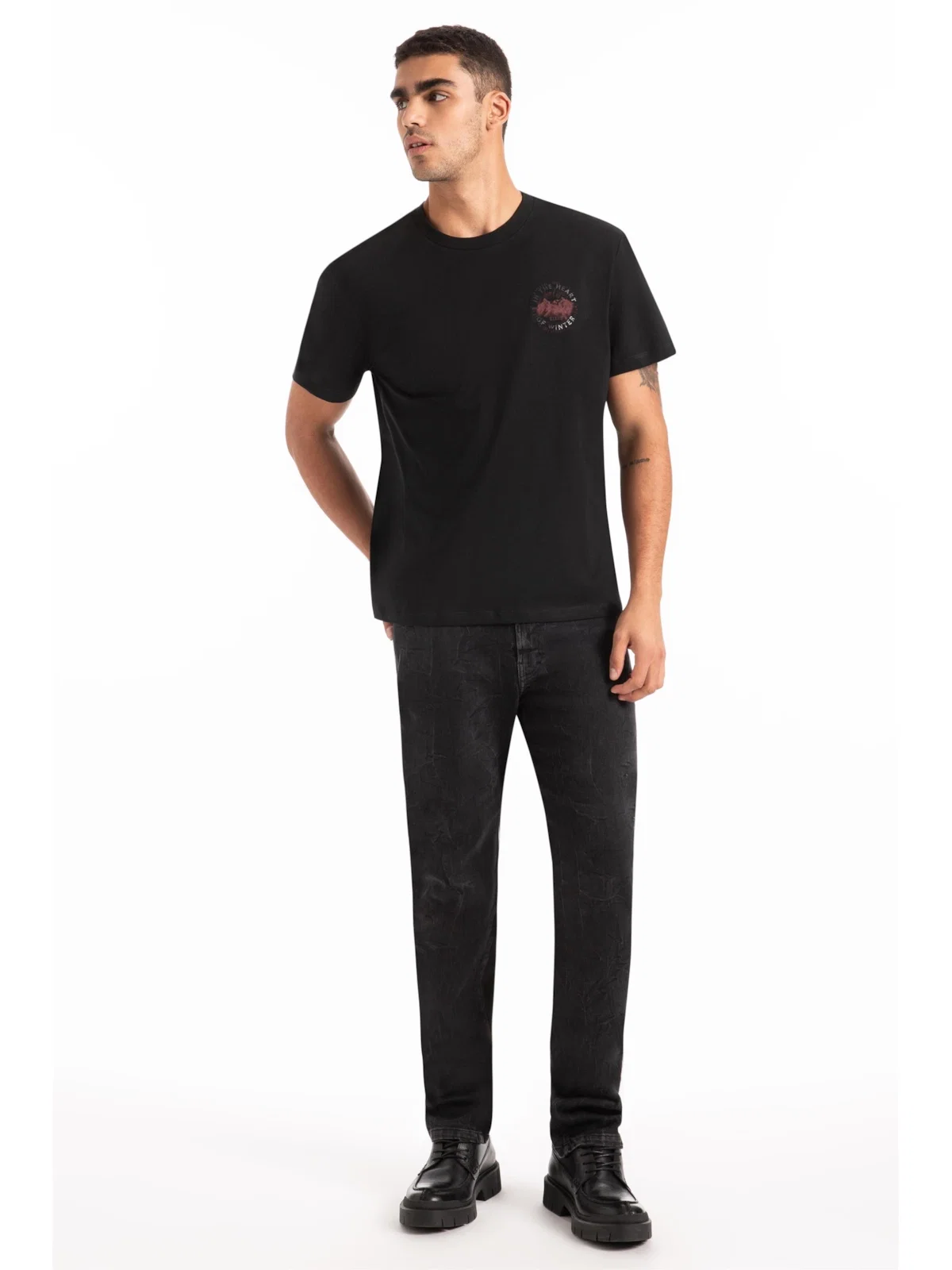 Calça New Black Elastic Slim Lav. Black C/ Rede — imagem 1