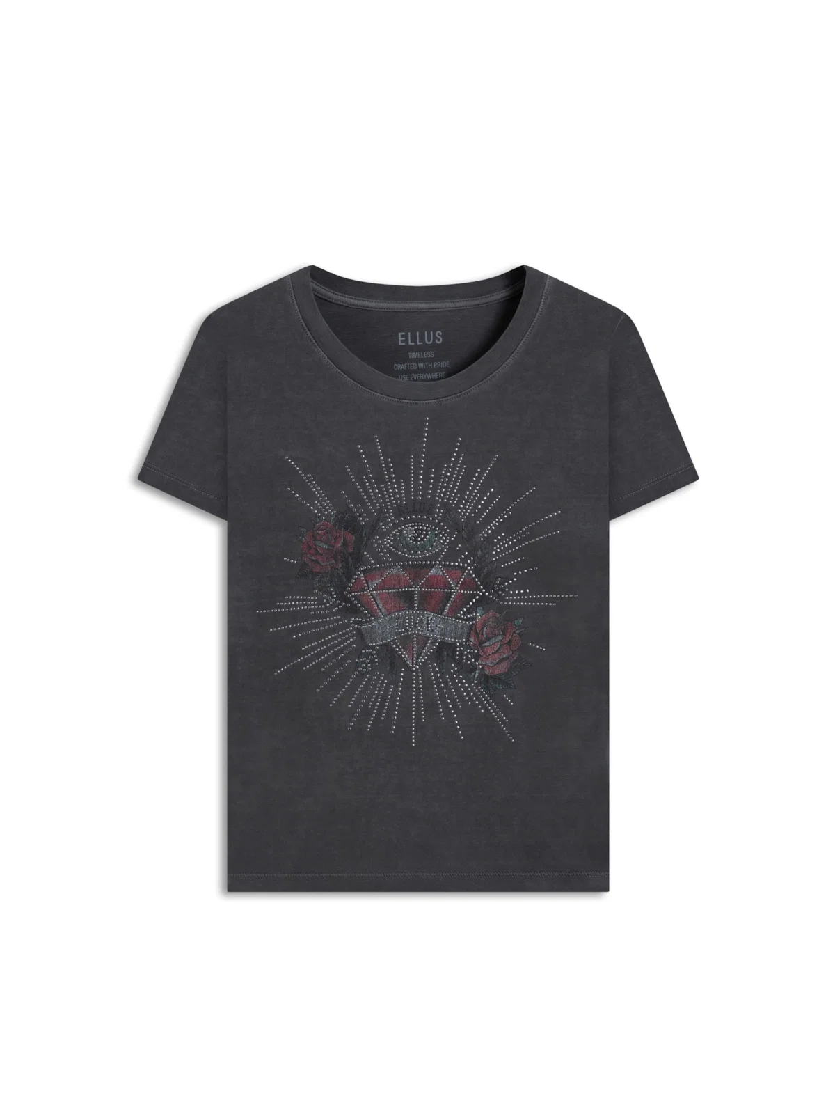 Blusa Washed Classic Diamond Preto