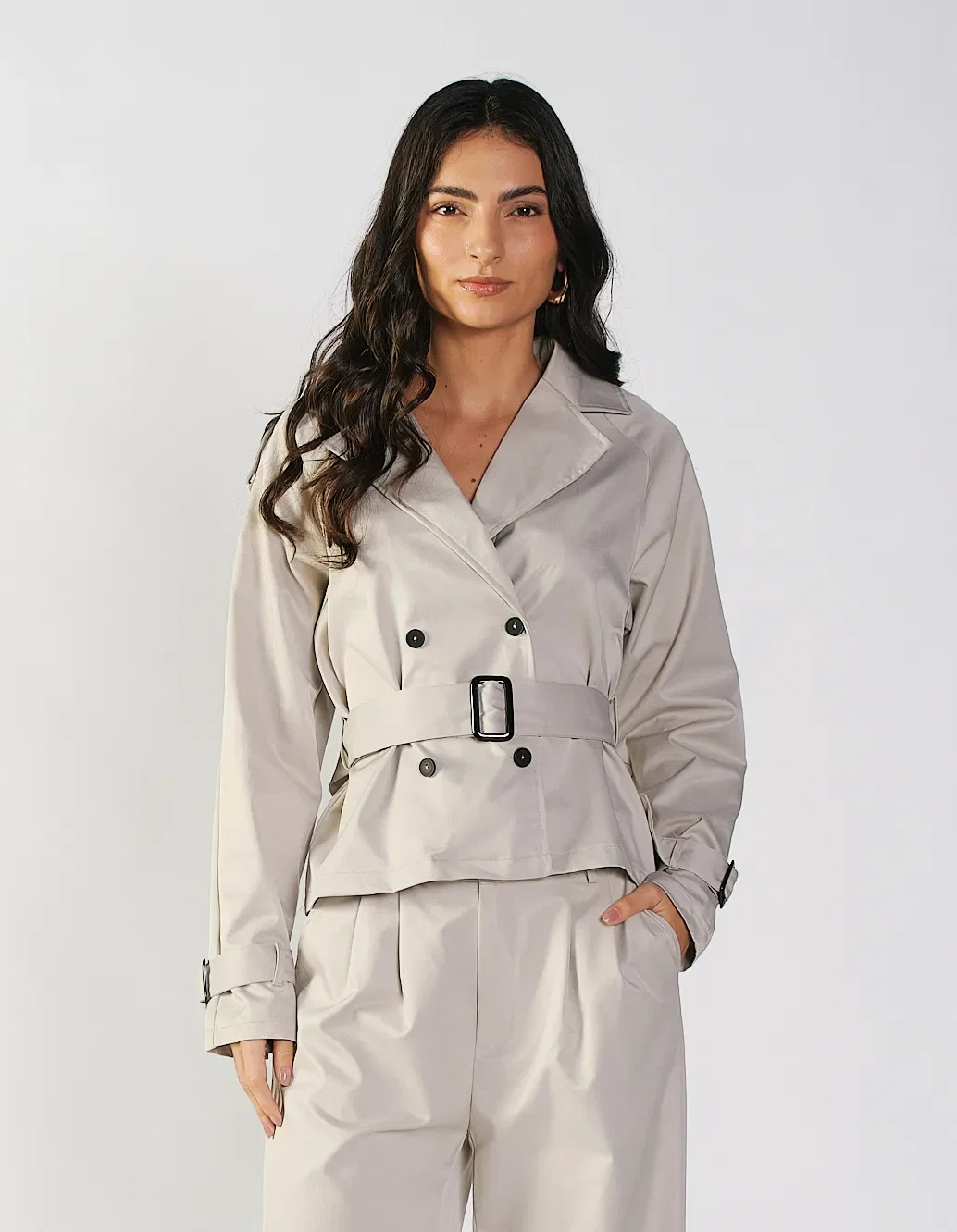 Trech Coat Curto - Areia — imagem 1