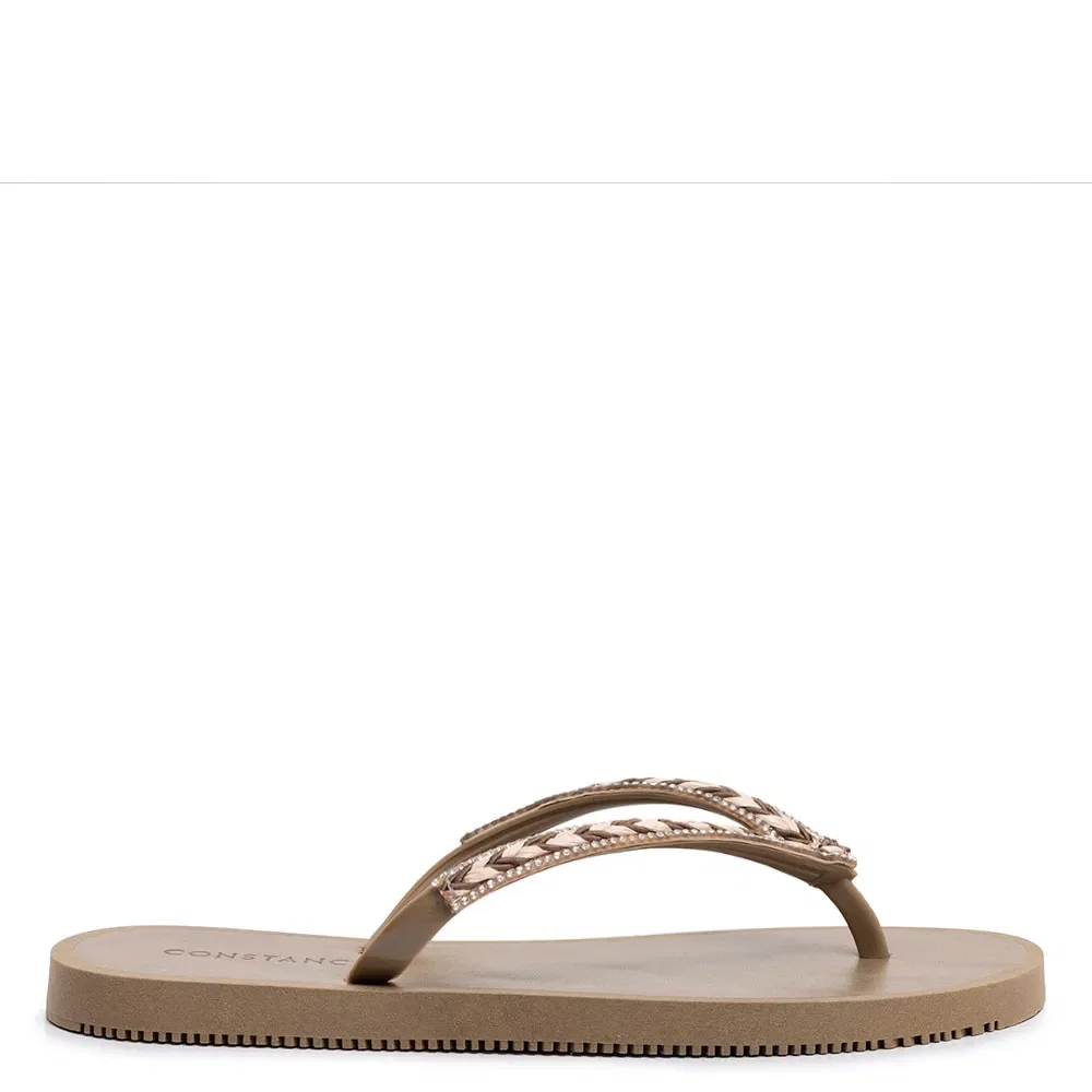 Chinelo Verde Trança