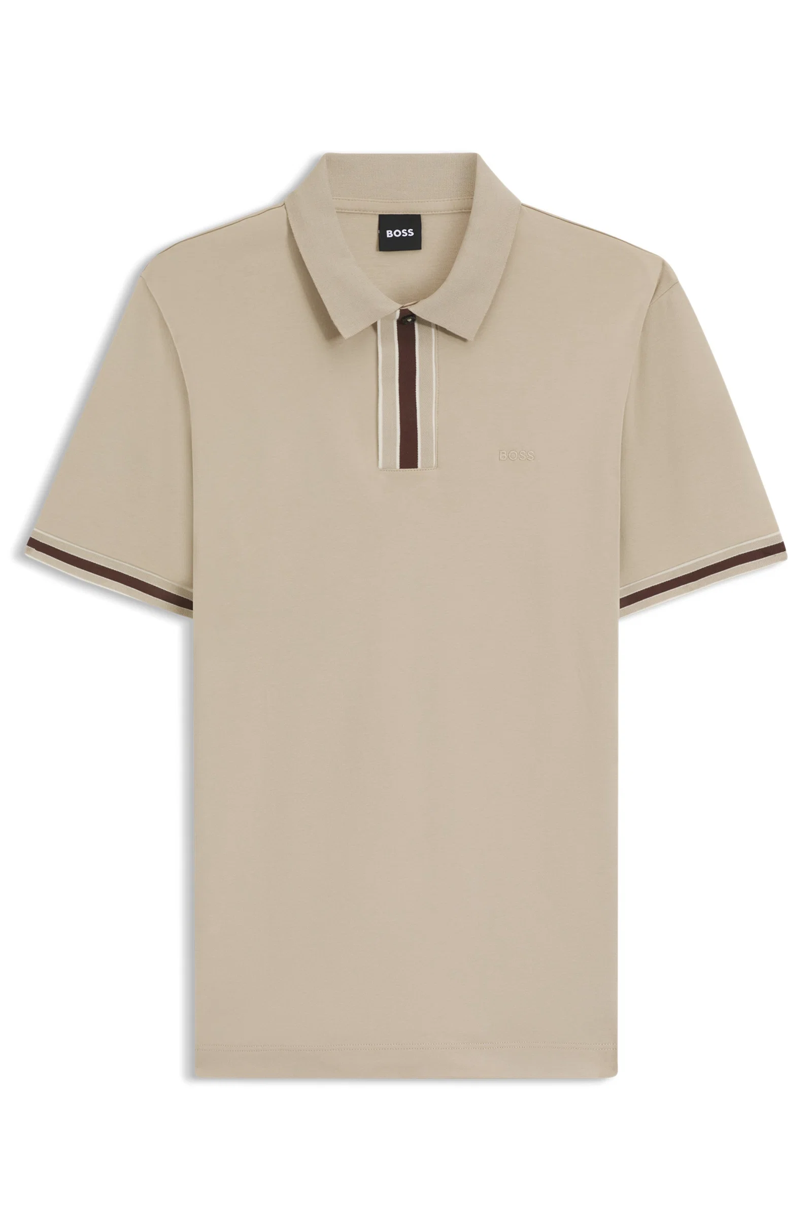 Polo Em Algodão Com Detalhes Contrastantes — imagem 1