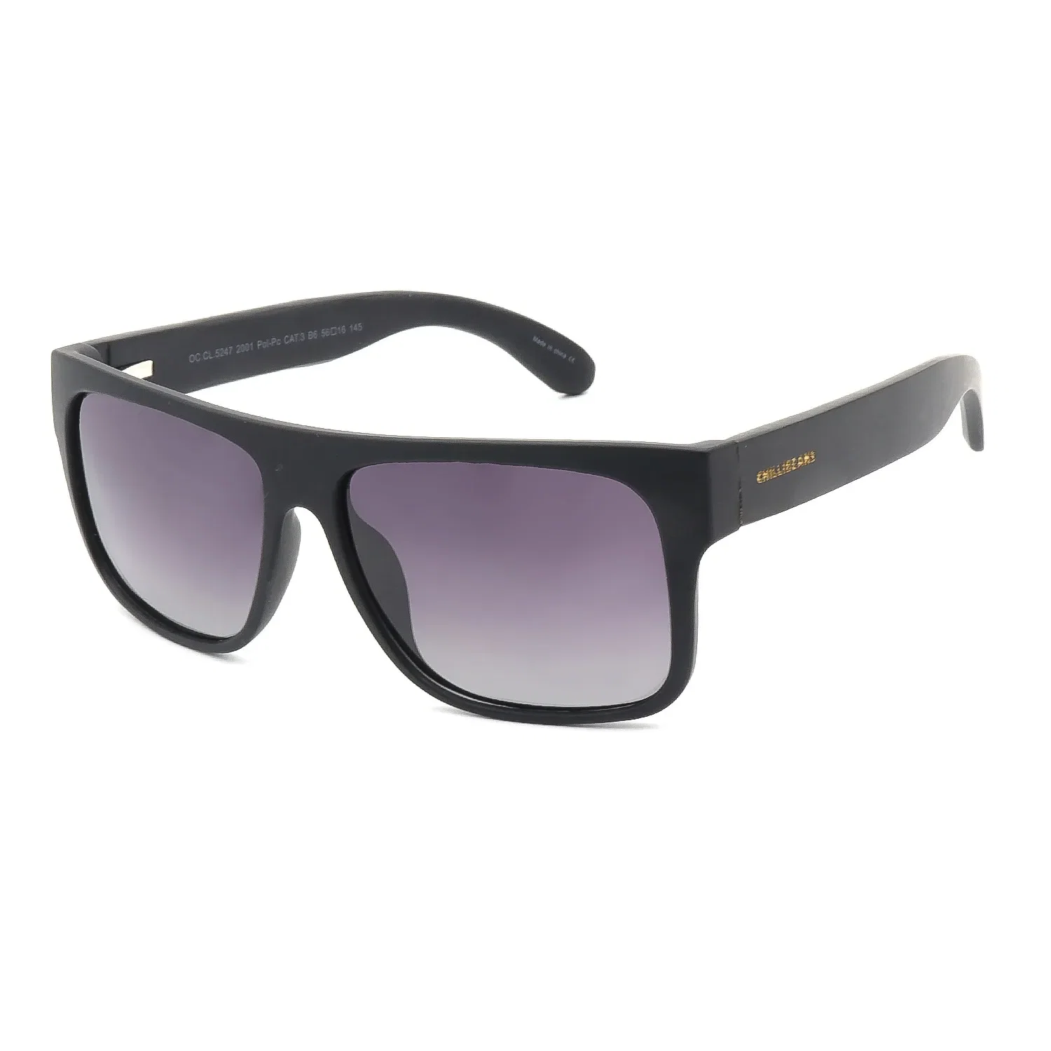 Óculos de Sol Masculino Chilli Beans Quadrado Polarizado Degradê Preto — imagem 1
