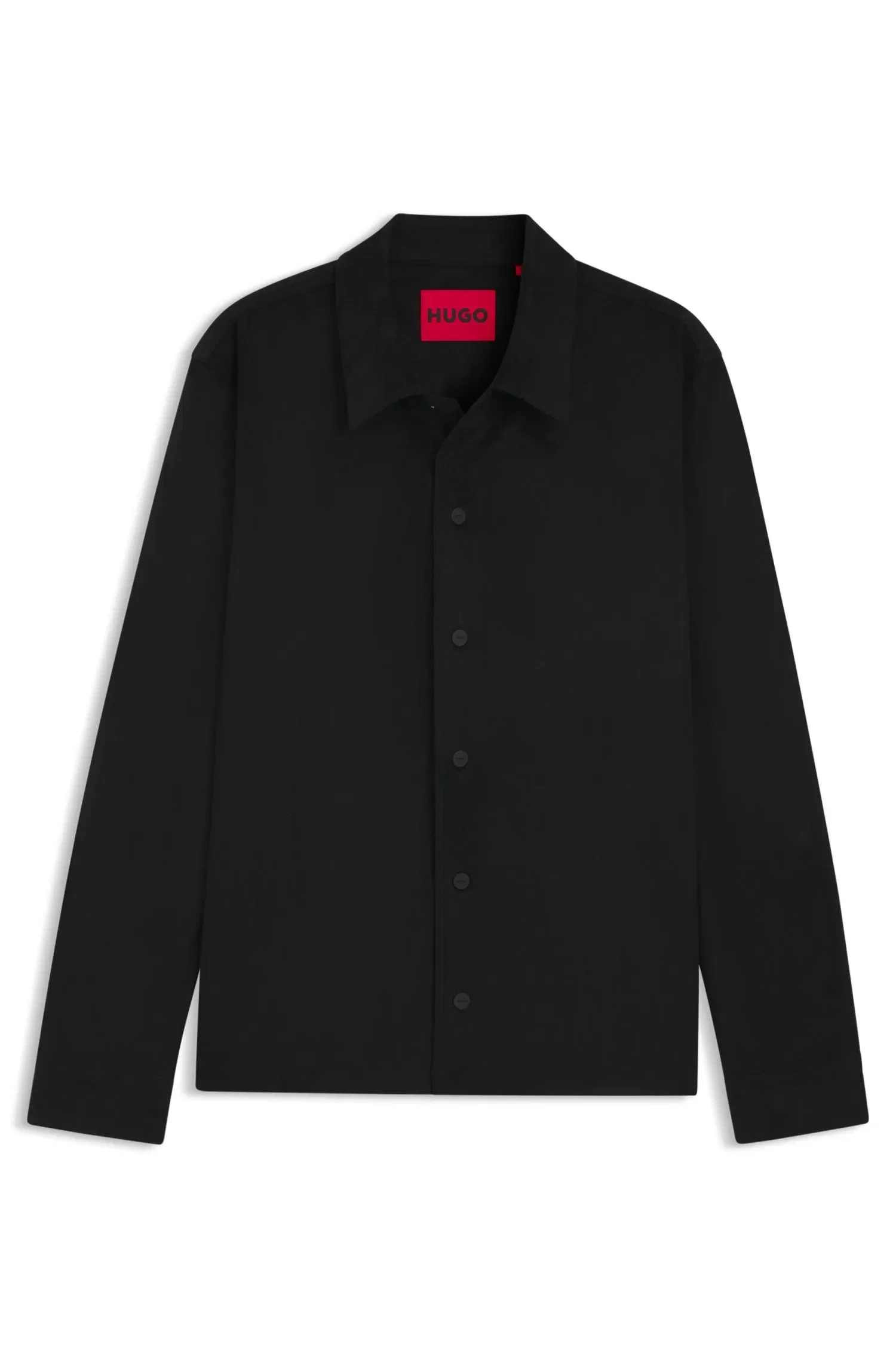 Camisa Oversized Fit Em Material Sintético — imagem 1