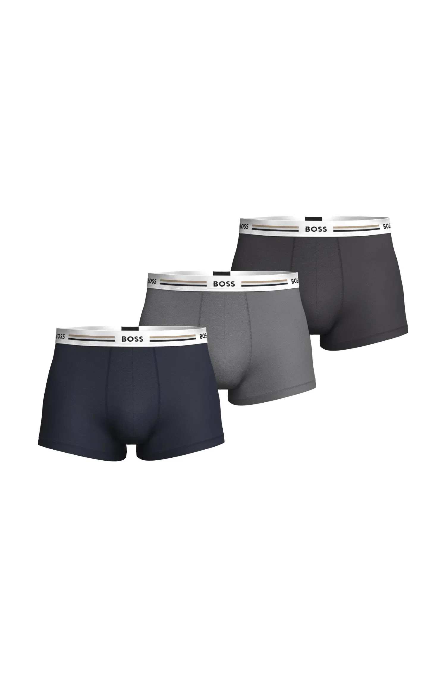 Pack De Três Cuecas Elásticas