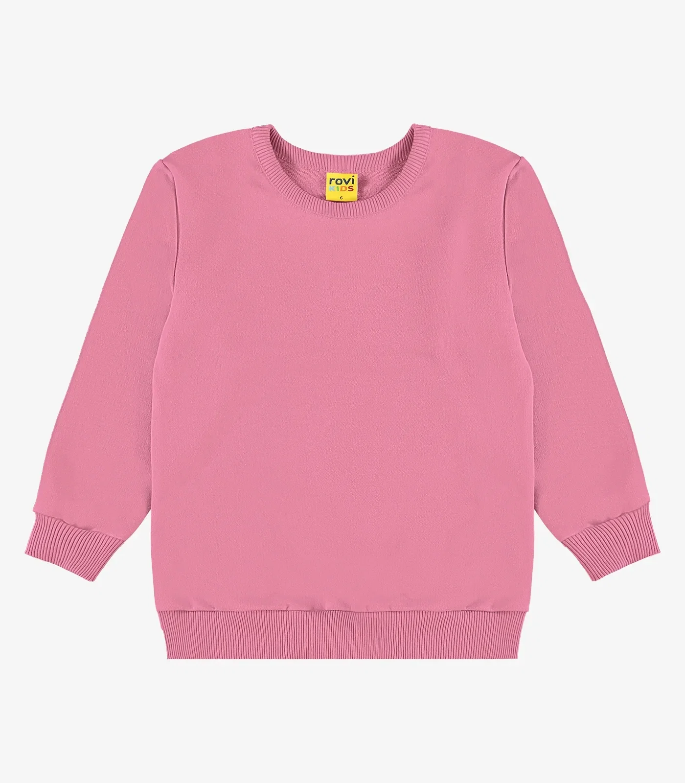 Blusão Infantil Moletom Básico Unissex Rovi Kids Rosa