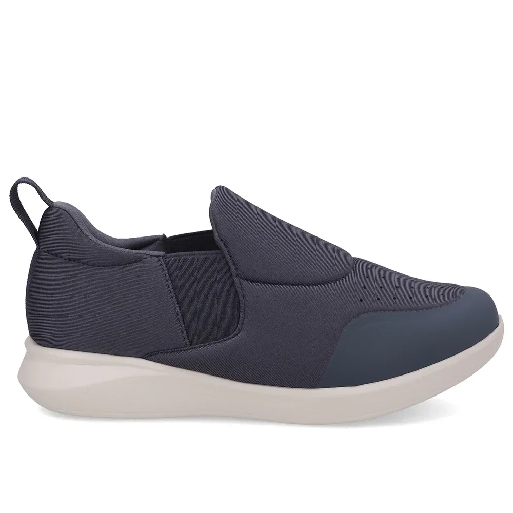 Tênis Slip On Cinza Elastano Costura