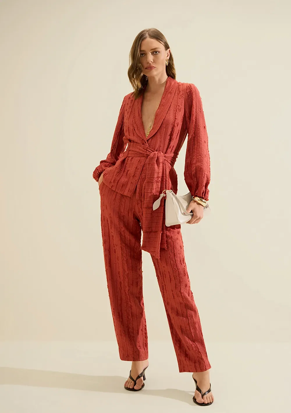 Blazer Solto Estado Natural Vermelho