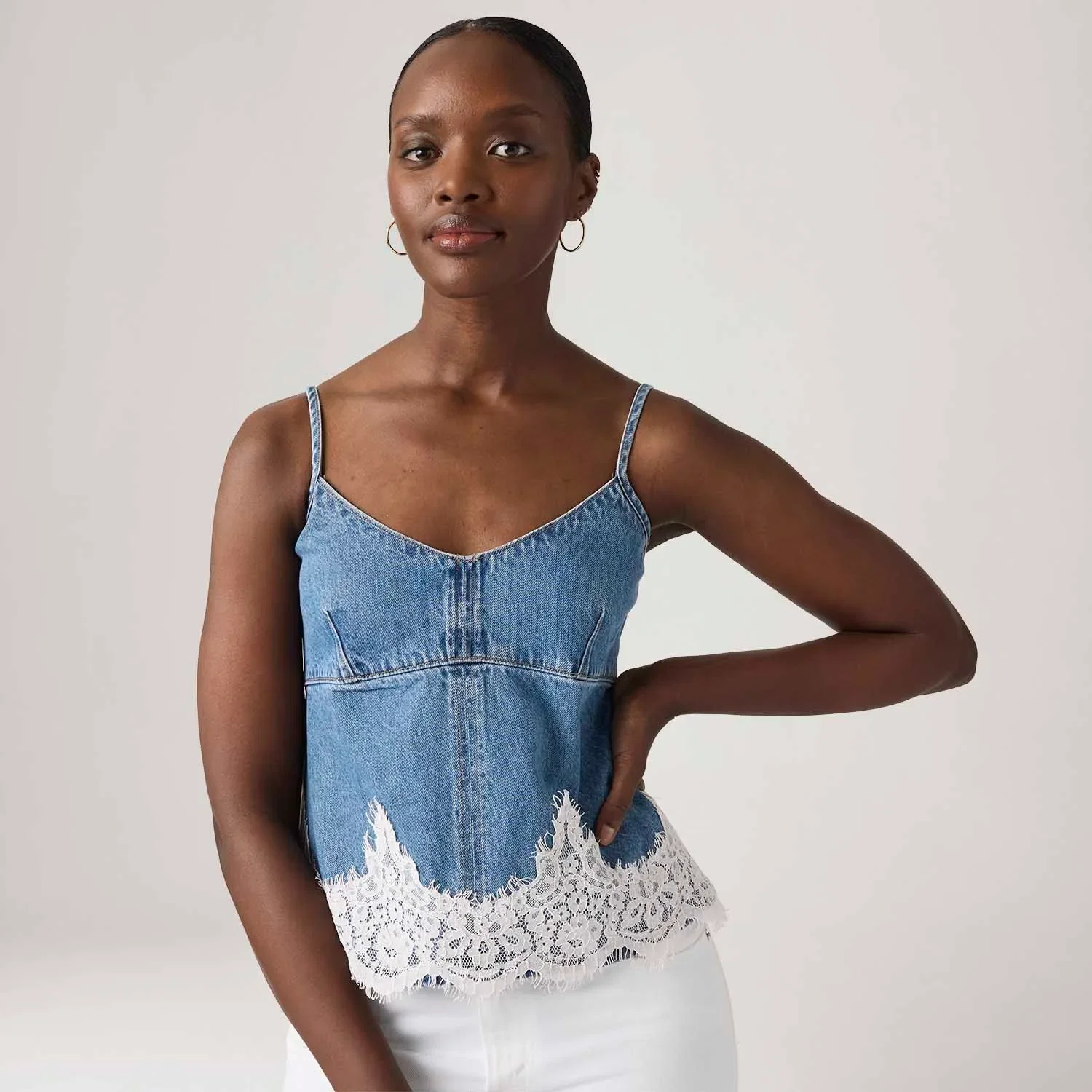 Blusa Jeans Levi's® Cami 90's Lavagem Média