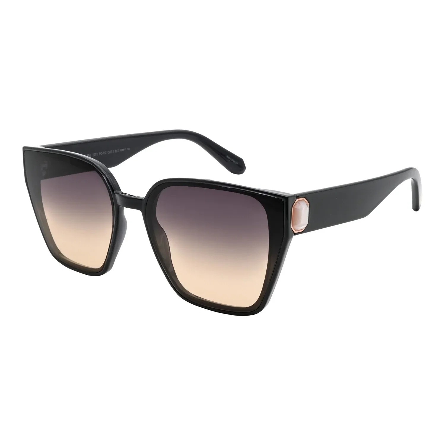 Óculos de Sol Feminino Marilyn Monroe Quadrado Degradê Preto — imagem 1