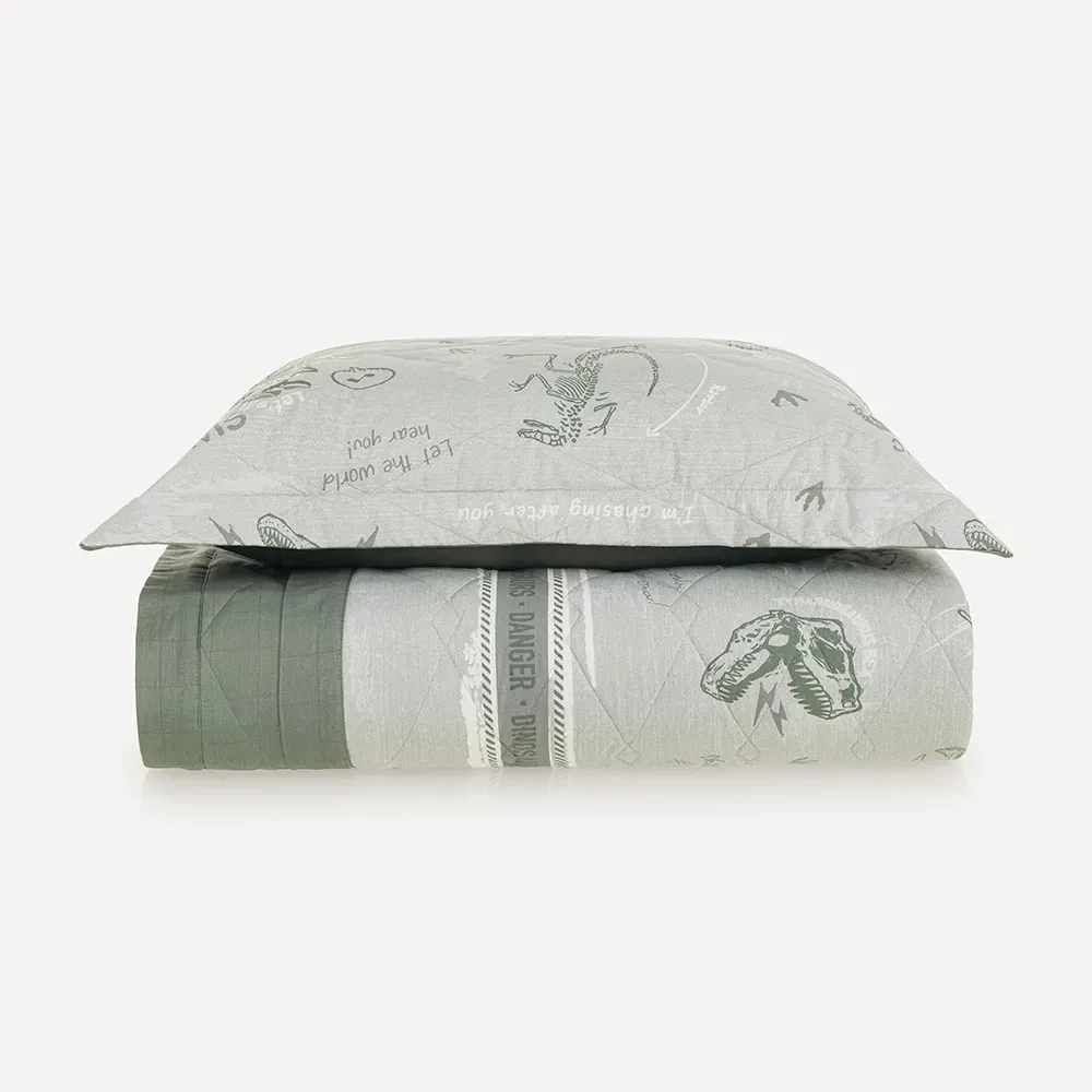 Colcha Infantil com Porta-travesseiro 200 Fios Jurassic