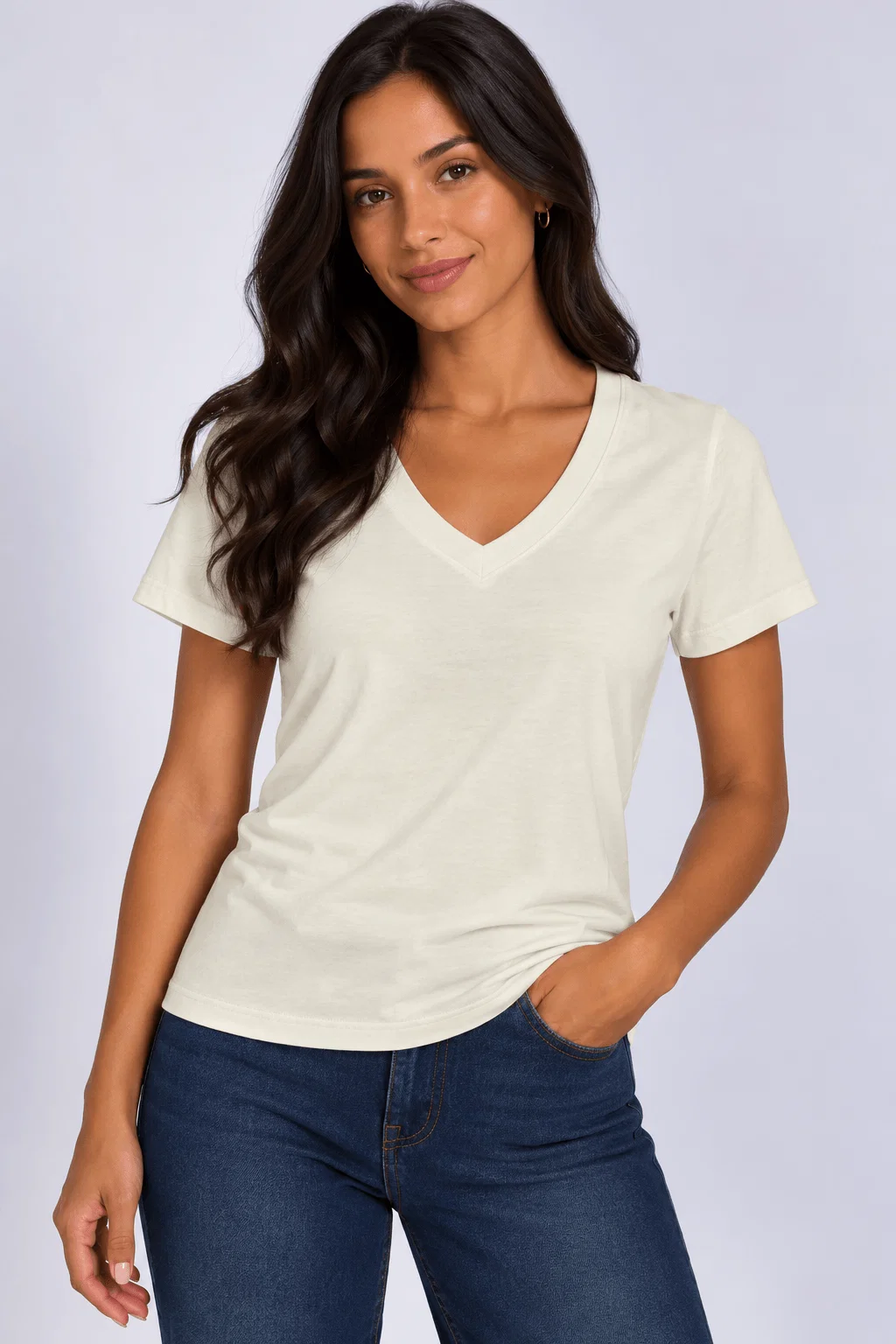 Blusa Manga Curta Básica - Off White