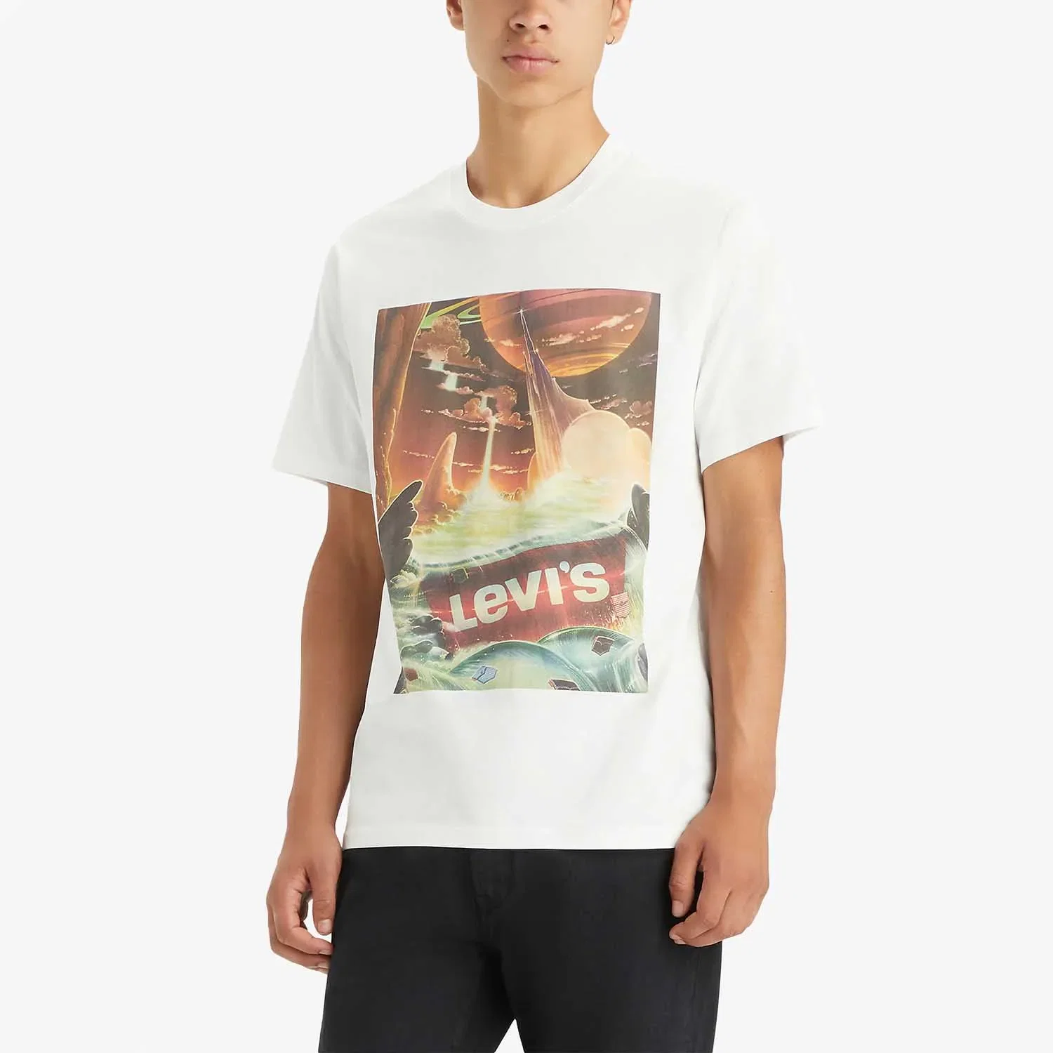 Camiseta Levi's® Relaxed Fit Branca Manga Curta — imagem 1