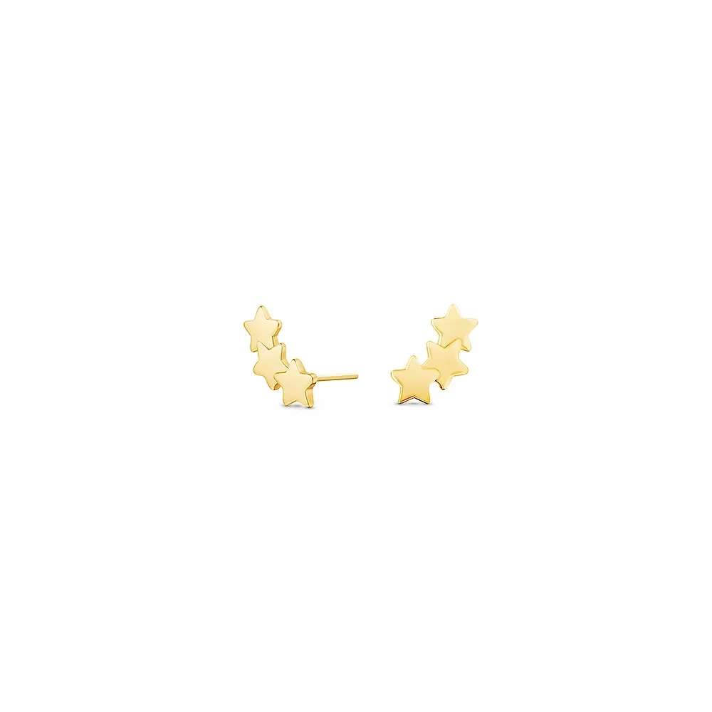 Brinco Baby Estrelas em Ouro Amarelo 18k — imagem 1