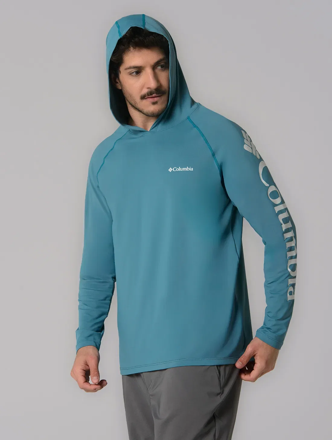 Camiseta Columbia Masculina M/L Aurora Com Capuz