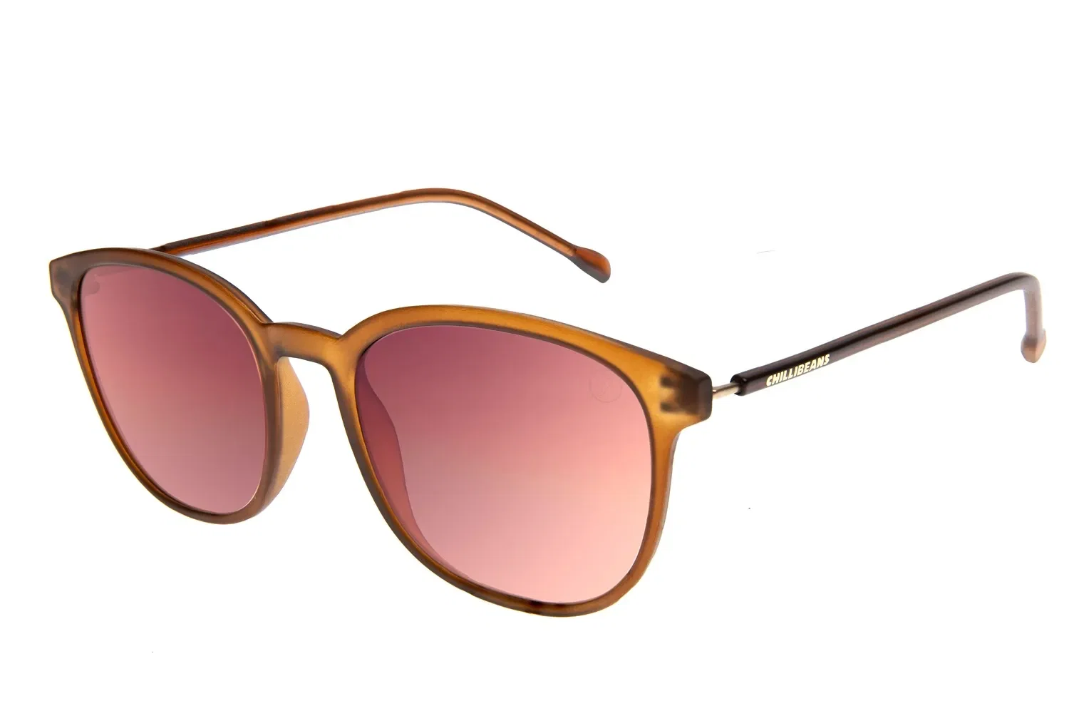 Óculos de Sol Feminino Chilli Beans Redondo Casual Caramelo — imagem 1
