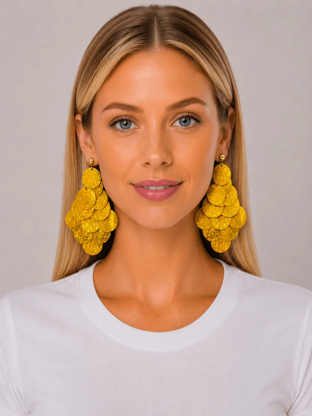 Brinco Holográfico Brilhos - Dourado