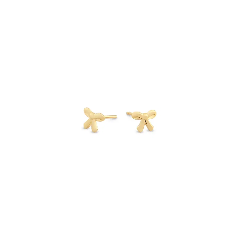 Brinco Baby Lacinho em Ouro Amarelo 18k — imagem 1