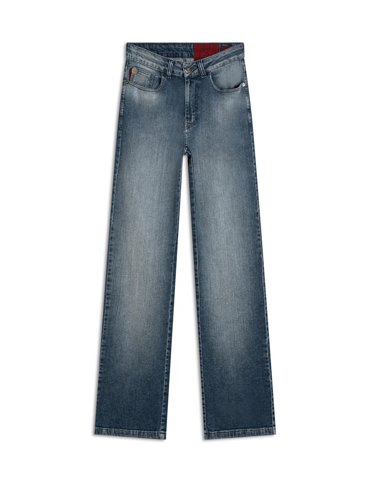 Calça Dark Indigo Elastic Reta Lav.Claro C/Used
