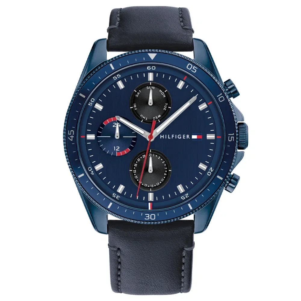 Relógio Tommy Hilfiger Masculino Couro Azul 1791839