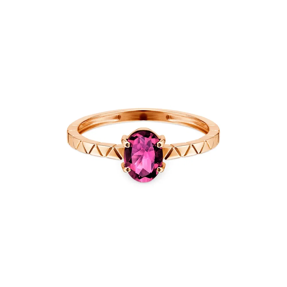 Anel Icona em Ouro Vivara 18k com Rodolita — imagem 1