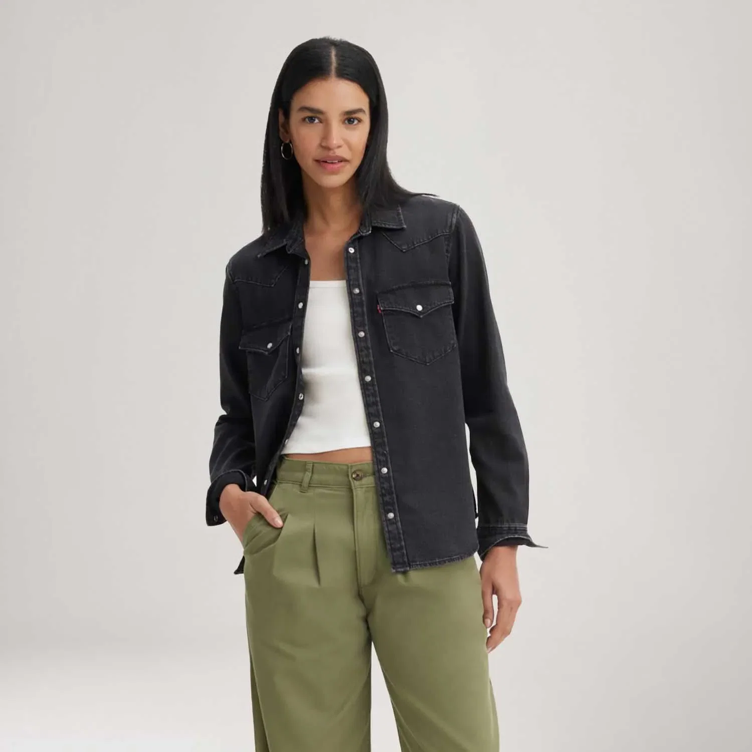 Camisa Jeans Levi's® The Ultimate Western Preta — imagem 1