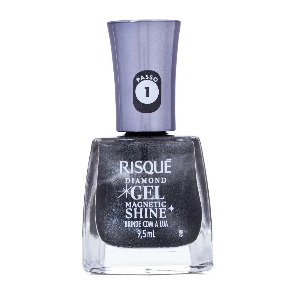 Esmalte Risqué Diamond Gel Magnetic Shine Brinde com a Lua 9,5ml