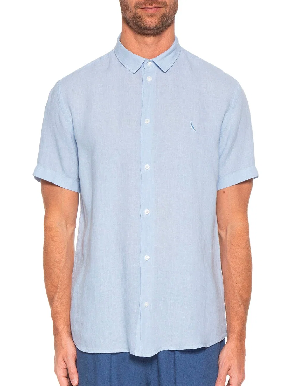 Camisa Reserva Masculina Manga Curta Nova Paraty Azul Médio