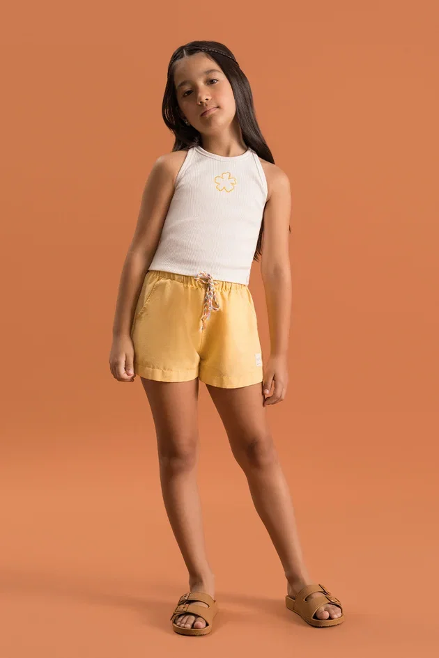 Conjunto Infantil Regata de Algodão e Shorts Ecológico